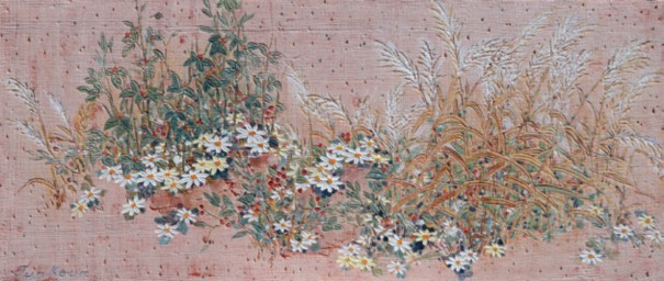 기억여행 50x117cm 마천, 토분, 석분, 담채 2021