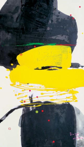 Untitled 91x53cm 한지위에 혼합재료 2025